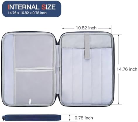 Laptop Carrying Sleeve Compatible with Apple MacBook Air 15 inch M4 M3 M2 chip A3241 A3114 A2941 2025-2023,15" Microsoft Surface Laptop 6/5/4/3 Protective Case, Computer Waterproof Traveling Bag- Blue - Image 2
