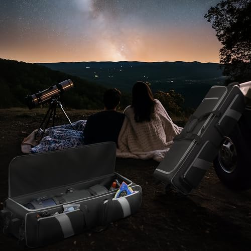 Telescope Bag with Wheels, Large Capacity Rolling Telescope Case Shock-Absorbent Padded, Telescope Case Telescope Travel Bag with Multi-pocket for Telescope & Accessories (40 Inches) - Image 4