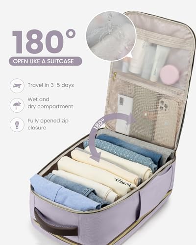 LOVEVOOK 40L Travel Backpack for Women & Men - 17.3 Inch Carry On Backpack & Personal Item Backpack for Airlines, Spacious and Durable Design, with 3 Packing Cubes - Image 5