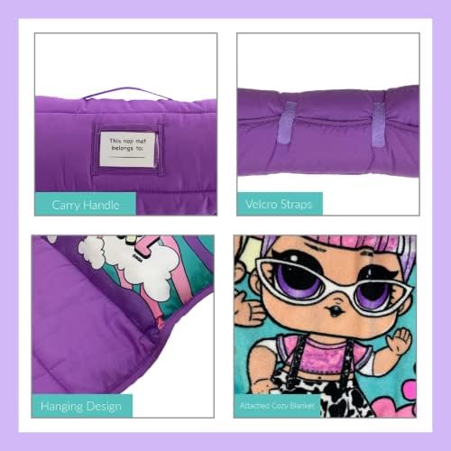 LOL Surprise! 24"(W) X 45"(L) Soft Toddler Nap Mat with Pillow and Blanket Perfect for Preschool, Daycare, and Travel (100% Official Licensed Product) - Image 6