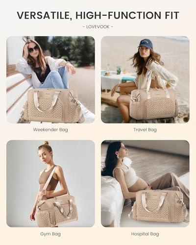 LOVEVOOK Travel Duffle Bag Gym Bag, Quilted Weekender Bags for Women Overnight Bag, Hospital Bag for Women Labor Delivery, Personal Item Travel Carry on Bag for Airplanes - Image 2