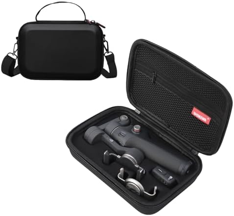 Father&I Gimbal Osmo Mobile 7P/7 Stabilizer Accessories Only (Carry-ing) Protective Case Carrier Hard Storage Bag Holder for DJI Osmo Mobile 7 Pro/7 Counter Weight Crossbody&2Way Zipper, Black