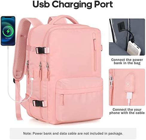 Bagsure Large Travel Backpack for Women Men, 45L Expandable Carry On Backpack, 17 Inch Laptop Backpack Waterproof College Business, Flight Approved - Image 7