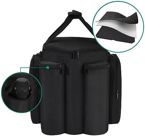 Carrying Case Travel Bag Compatible with Bose S1 Pro+,Portable Bluetooth Speaker Cover Compatible with Bose S1 Pro with Shoulder Strap & Extra Pockets for Microphone,Charger,Cable,Accessories(Black) - Image 3