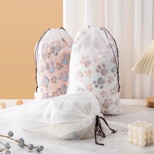 Hoewina Transparent Shoe Bags for Travel with Rope 8PCS Large Clear Shoe Bag Storage 11.8in X 15.7in Portable Travel Shoe Bags for Men and Women - Image 2