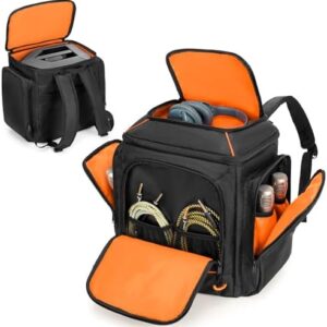 CURMIO Travel Carrying Case Backpack Compatible with Bose S1 Pro/ S1 Pro+ Portable Bluetooth Speaker, Bluetooth Speaker Bag with Shoulder Straps and Accessory Pockets for Microphone, Charger, Cable