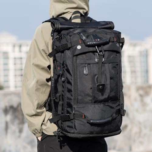 Travel Backpack Carry On Backpack Durable Convertible Duffle Bag Fit for 15.6 Inch Laptop for Men and Women hiking airplane shoes bag extendable three way uses multiple - Image 5