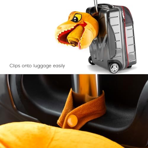 Jurassic World Dinosaur Head Armrest Buddy Stuffed Plush Traveling Toy with Blanket 13” - Kids Ultimate Travel Pillow Companion Set (T Rex) - Image 7