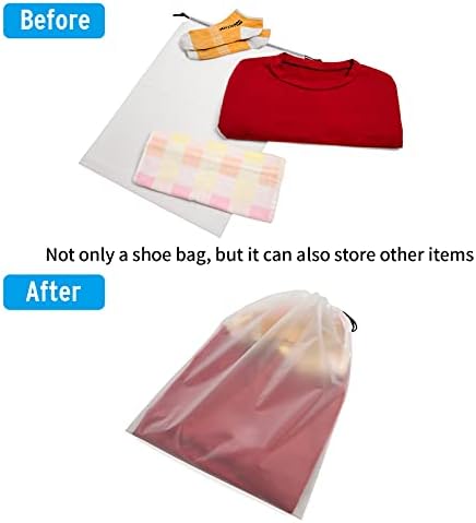 Vorspack Transparent Shoe Bags for Travel Large Clear Shoes Organizers Storage Pouch with Rope for Men and Women 13 Pack - Image 5