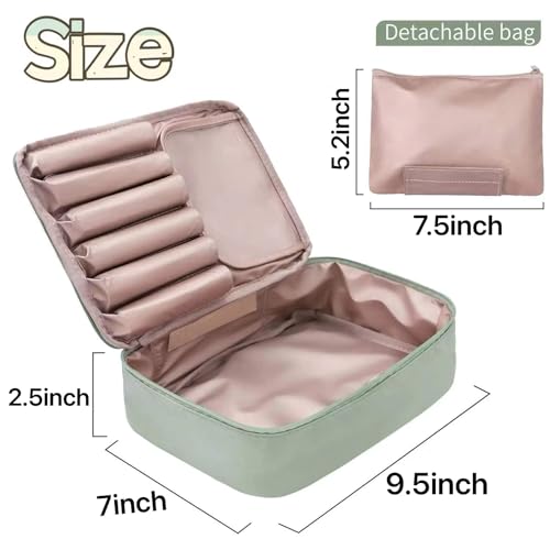 Travel Makeup Bag Cosmetic Bag Makeup Bag Toiletry bag for women and men (Green) - Image 2