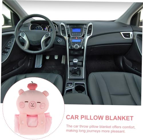 VOSAREA Cute Cartoon Pillow Blanket for Travel Foldable Dual Use Car Cushion Blanket for Air Conditioned Cars Comfortable Office Napping Long Journeys for Winter Outings - Image 3