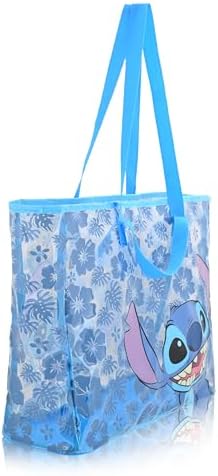 Fast Forward Stitch Beach Bag Tote Bag For Women | Stitch Beach Tote Travel Bag for Adults, Kids, Girls, Boys | Cute Stitch Accessories and Reusable Grocery Bags, Medium, LSVT26FN - Image 2