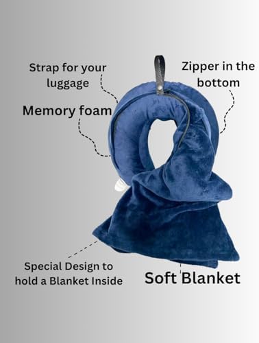 Travel Pillow with Built-in Blanket Stored Inside - Sewn-in Blanket Folds Out When You Need it, Tucks Away When You Don’t - Image 7