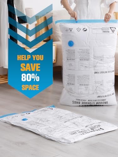 Vacuum Storage Bags with Electric Air Pump, New Air Valve Combo 15 Pack Space Saver Bag, Vacuum Sealer Bags for Clothes, Blanket, Duvets, Pillows, Comforters, Travel, Two Compressing Ways - Image 3