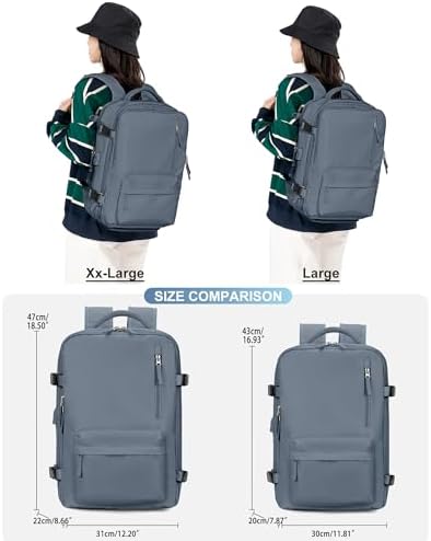 VGCUB Large Travel Backpack Bag for Women Men,Carry on Backpack,17 Inch Laptop Business Work Waterproof Backpack with Laptop Compartment,Person Item Flight Approved,Mochila de Viaje,Jewel Blue Large - Image 2
