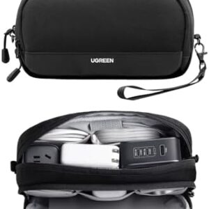 UGREEN Electronics Organizer Travel Case Bag Multifunctional Organizer Carrying Case for Cables, Cord, SD Card, Earbuds, Charger, USB Adapter, Electronic Accessories Medium Size