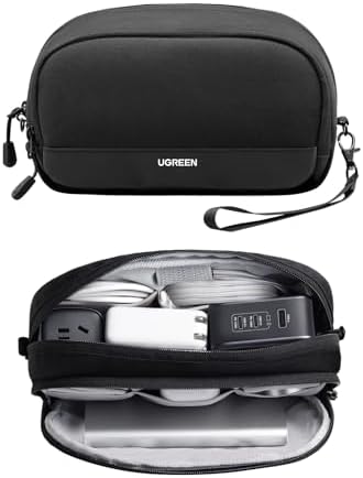 UGREEN Electronics Organizer Travel Case Bag Multifunctional Organizer Carrying Case for Cables, Cord, SD Card, Earbuds, Charger, USB Adapter, Electronic Accessories Medium Size