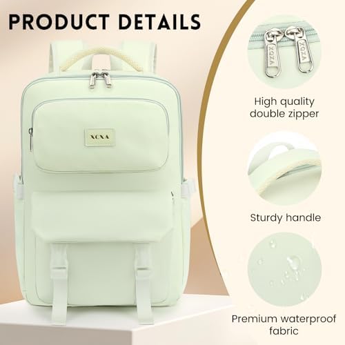 XQXA Travel Backpack For Women Men Flight Approved, Carry on Backpack Bag Luggage, Personal Item Backpack Bag, Laptop Backpack Casual Daypack for travel, work, daily life, business trips (Green) - Image 7