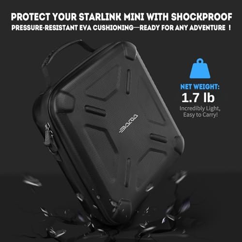 Ultra-Light Case for Starlink Mini – Waterproof, Shockproof EVA Starlink Case Shoulder Star Link Bag with Dual Carry Options | Ideal Starlink Mini Accessories - Image 7
