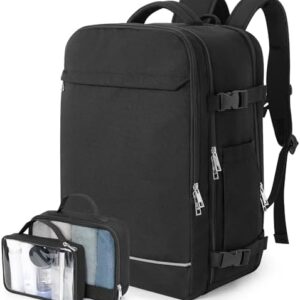 Personal Item Backpack, 40L Large Travel Backpack for Women Men, Waterproof Carry on Backpack for College, Business, Work