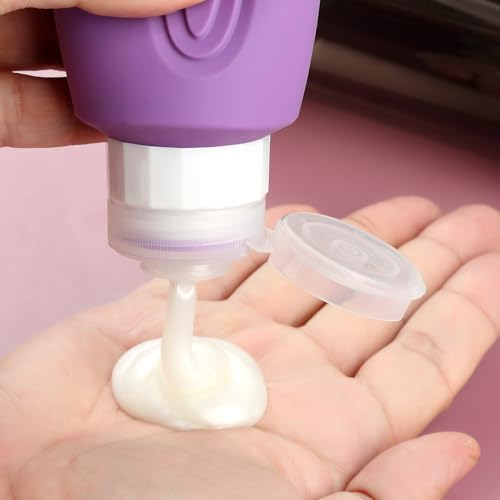 Travel Bottles for Toiletries, Large 6oz Oversize Containers, BPA Free Leak Proof Tubs Refillable Liquid Travel Accessories with Toiletry Bag for Cometic Shampoo and Lotion Soap (4 Pack) - Image 4