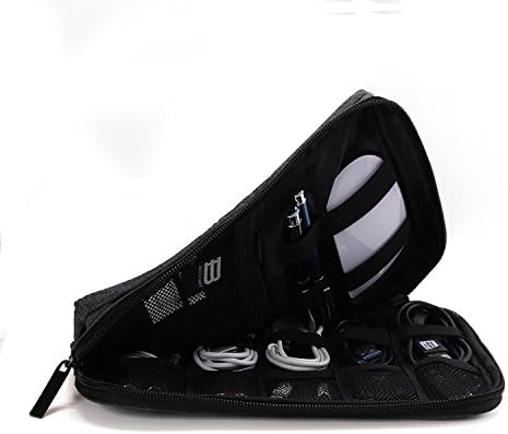 BAGSMART Electronics Organizer Travel Case, Small Cord Bag, Tech Organizer as Travel Accessories for Men Women, Cable Essentials for Phone, SD Card, Black - Image 7