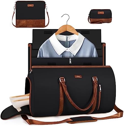 Convertible Garment Duffel Bag for Travel - Carry On Garment Bags With Toiletry Bag Large Weekender Bag for Men Women 2 in 1 Hanging Suitcase Suit Travel Duffel Overnight Bags 4pcs Set - Image 8