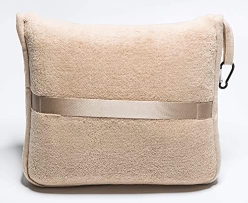 BlueHills Premium Soft Travel Blanket Pillow Airplane Blanket Packed in Soft Bag Pillowcase with Hand Luggage Belt and Backpack Clip, Compact Pack Large Essential for Any Travel (Beige T005) - Image 8