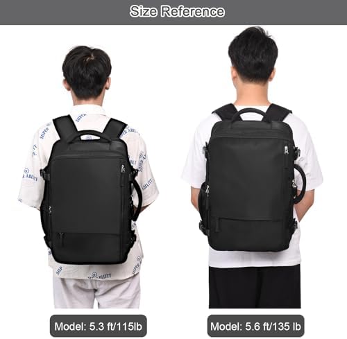 Large Travel Backpack for Women Men, Expandable 40L Carry On Backpack, 17 Inch Laptop Backpack College Bookbag, Waterproof Travel bag as Person Item Flight Approved - Image 7