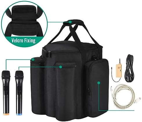 Carrying Case Travel Bag Compatible with Bose S1 Pro+,Portable Bluetooth Speaker Cover Compatible with Bose S1 Pro with Shoulder Strap & Extra Pockets for Microphone,Charger,Cable,Accessories(Black) - Image 2