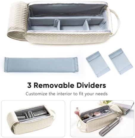 Large Hair Tools Travel Bag Compatible with Shark FlexStyle, Revlon & Dyson | Hair Dryer Brush Organizer, Flat Iron, Curling Iron, Makeup & Cosmetic Bag for Travel Essentials - Image 3