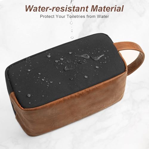 Travel Toiletry Bag for Men, Hanging Toiletry Organizer, Water Resistant Shaving Kit with Large Capacity for Travel Accessories (Black) - Image 5