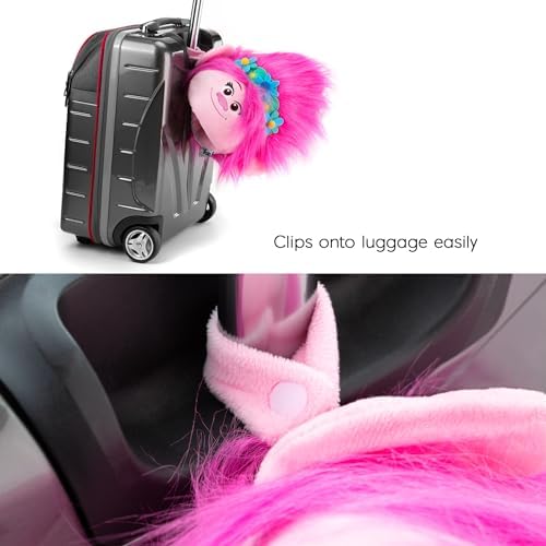 Trolls Armrest Buddy Stuffed Plush Travelling Toy with Blanket 13” - Kids Ultimate Travel Pillow Companion Set (Queen Poppy) - Image 7