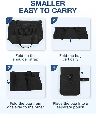 BAGSMART Tote Bag for Women, Tote Shoulder Bag with Laptop Compartment and Zipper Handbag for Travel, Work - Image 3