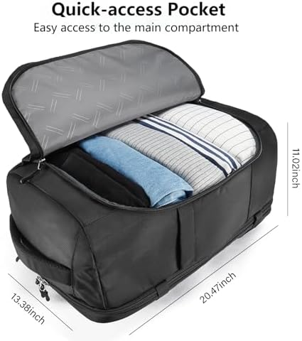 Travel Backpack For Air Travel,Durable Large 40L TSA Flight Approved Carry-on Luggage Hand,Water Resistant Business Rucksack,Weekender Bag Daypack,Fits 17.3 Inch Laptop - Image 4