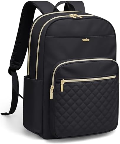 Laptop Backpack for Women Fits 16 Inch Travel Computer Bag Ladies Stylish Travel Bags Womens Fashion Bag for Business Bags Casual Daypacks Black
