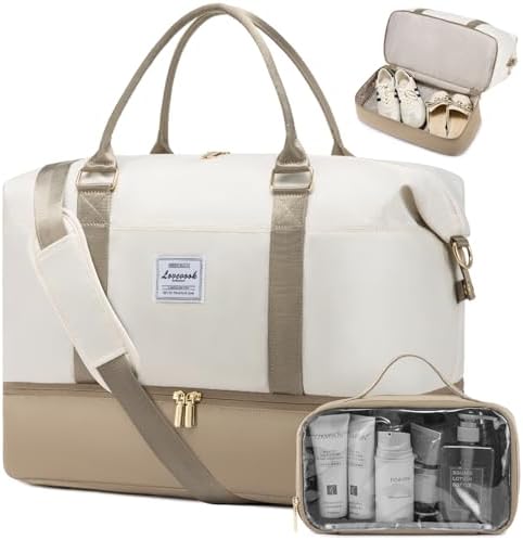 LOVEVOOK Travel Bag Weekender Bags for Women, Carry on Overnight Bag with Shoe Compartment,Duffle Bag with Laptop Pocket,Hospital Bag for Labor Delivery,Gym Tote Bag with Toiletry Bag