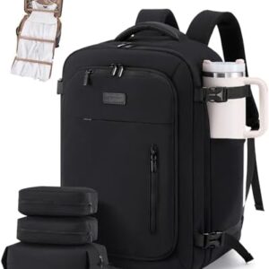 LOVEVOOK Travel Backpack for Women Men with Garment Bag, 40L Carry on Backpack as TSA Personal Item Flight Approved, Luggage Daypack Fits 17.3" Laptop, Overnight Business Weekender Travel Essential