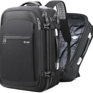 Vacuum Backpack Travel, Airback Backpack 60L Expandable Travel Easyvacpack, Compression Carry-On Vacuum Bags with Pump and TSA Lock, Ideal for Traveler Businessman College Graduate Coworker, Black