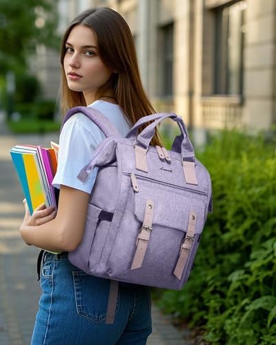 LOVEVOOK Laptop Backpack for Women, 15.6 Inch Teacher Nurse Bag Work Travel Computer Backpacks Purse, College Bookbag for School, Water Resistant Daypack, 15.6 inch - Image 8