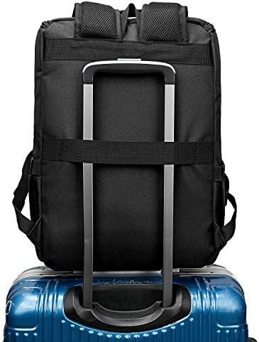 YALUNDISI Vintage Backpack Travel Laptop Backpack with usb Charging Port for Women & Men College Backpack Fits 15.6 Inch Laptop Black - Image 3