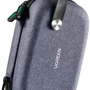 UGREEN Storage Bag Electronic Accessories Pouch Cable Waterproof Bag Travel Protection Shockproof Organizer for USB Flash Drive Charger External Battery Memory Card