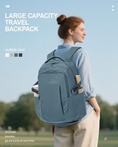 suwasp Large Travel Backpack for Women Men Airline Approved Carry On Personal Item Backpack Bag Frontier Airlines Personal Item Bag Flight Approved Luggage Backpack - Blue - Image 2