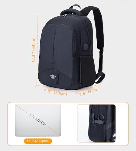 Zecti Travel Laptop Backpack for Men Women Durable Carry on Backpack for Work, Travel, College Backpack with USB Charging Hole, Water Resistant, Large Capacity - Image 3