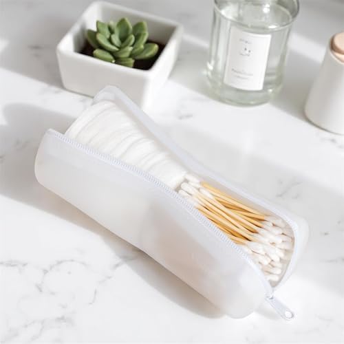 Cotton Round Swab Travel Case, 2 in 1 Portable Hair Accessories Organizer, Hair Tie and Bobby Pin Holder, Travel Qtips Case, Purse Organization, Floss Holder - Image 3