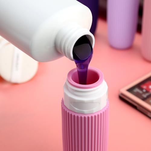 Travel Bottles for Toiletries, Tsa Approved 3oz Portable Travel Bottles, BPA Free Leak Proof Squeezable Silicone Travel Size Containers, Travel Accessories with Clear Toiletry Bag (4 Pack) - Image 4