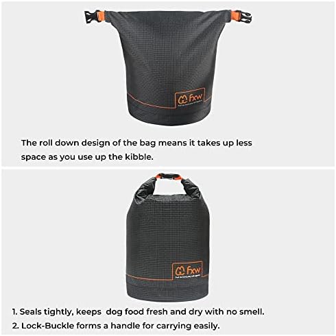 FXW Dog Food Travel Bag,Large Capacity for Travel Kibble Storage Perfect for RV Road Trips, Camping, Longterm Dog Boarding Gear Accessories Gray, 64 Cups - Image 6