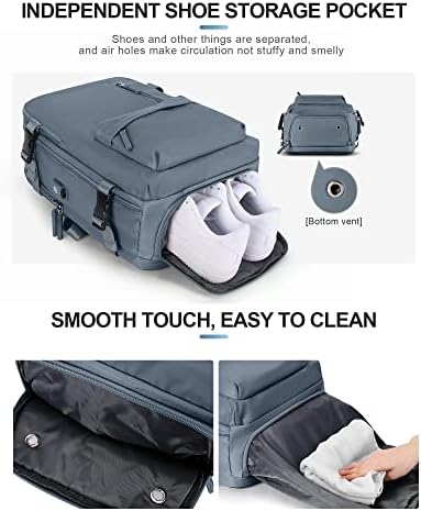VGCUB Large Travel Backpack Bag for Women Men,Carry on Backpack,17 Inch Laptop Business Work Waterproof Backpack with Laptop Compartment,Person Item Flight Approved,Mochila de Viaje,Jewel Blue Large - Image 7