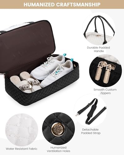 LOVEVOOK Travel Weekender Bag for Women, Carry on Overnight with Shoe Compartment, Travel Duffle Women, Yoga Gym Duffel with Wet Pocket, Hospital Bags for Labor and Delivery, 3 Pcs Set - Image 4