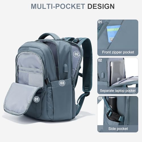 suwasp Large Travel Backpack for Women Men Airline Approved Carry On Personal Item Backpack Bag Frontier Airlines Personal Item Bag Flight Approved Luggage Backpack - Blue - Image 3